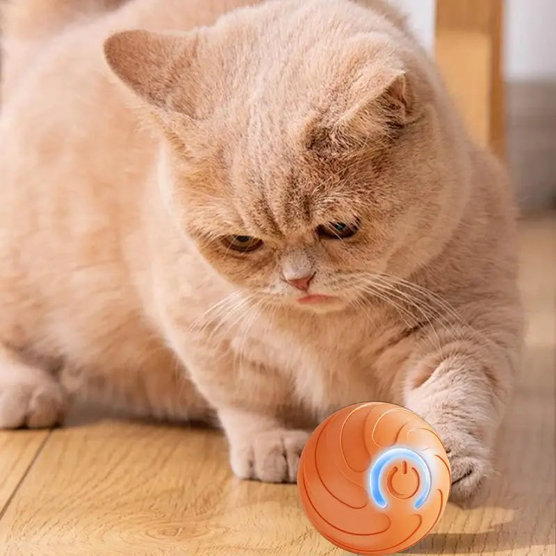 Smart Pet Toys Ball Electric Automatic Jumping Rolling Ball Interactive Game Rechargeable Moving Puppy Touch Activated Toy